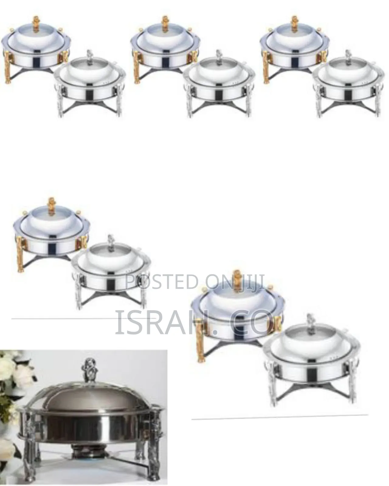 26cm Stainless Steel Small Round Chafing Dish Food Warmer Hot Pot