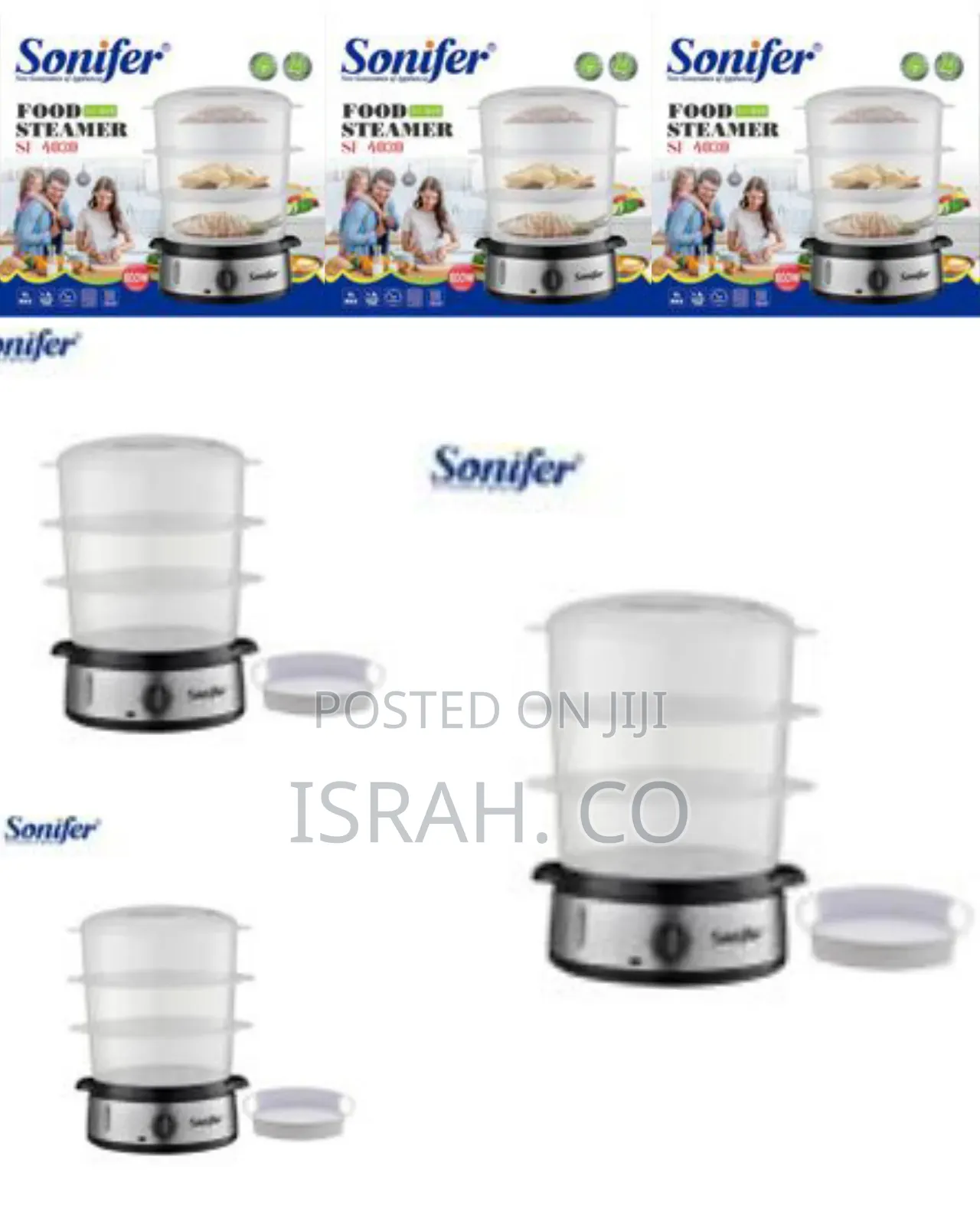 Sonifer Electric Food Steamer For Cooking, 3 Tiers Vegetable Steamer