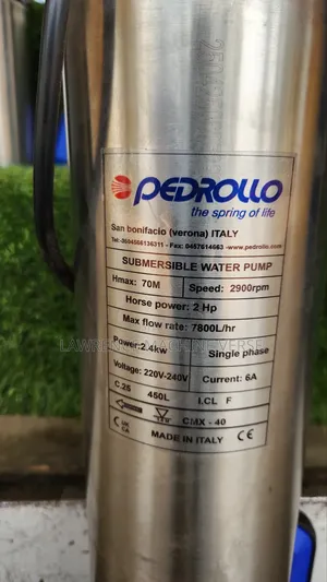 Pedrolla Submersible Water Pump 70m Head