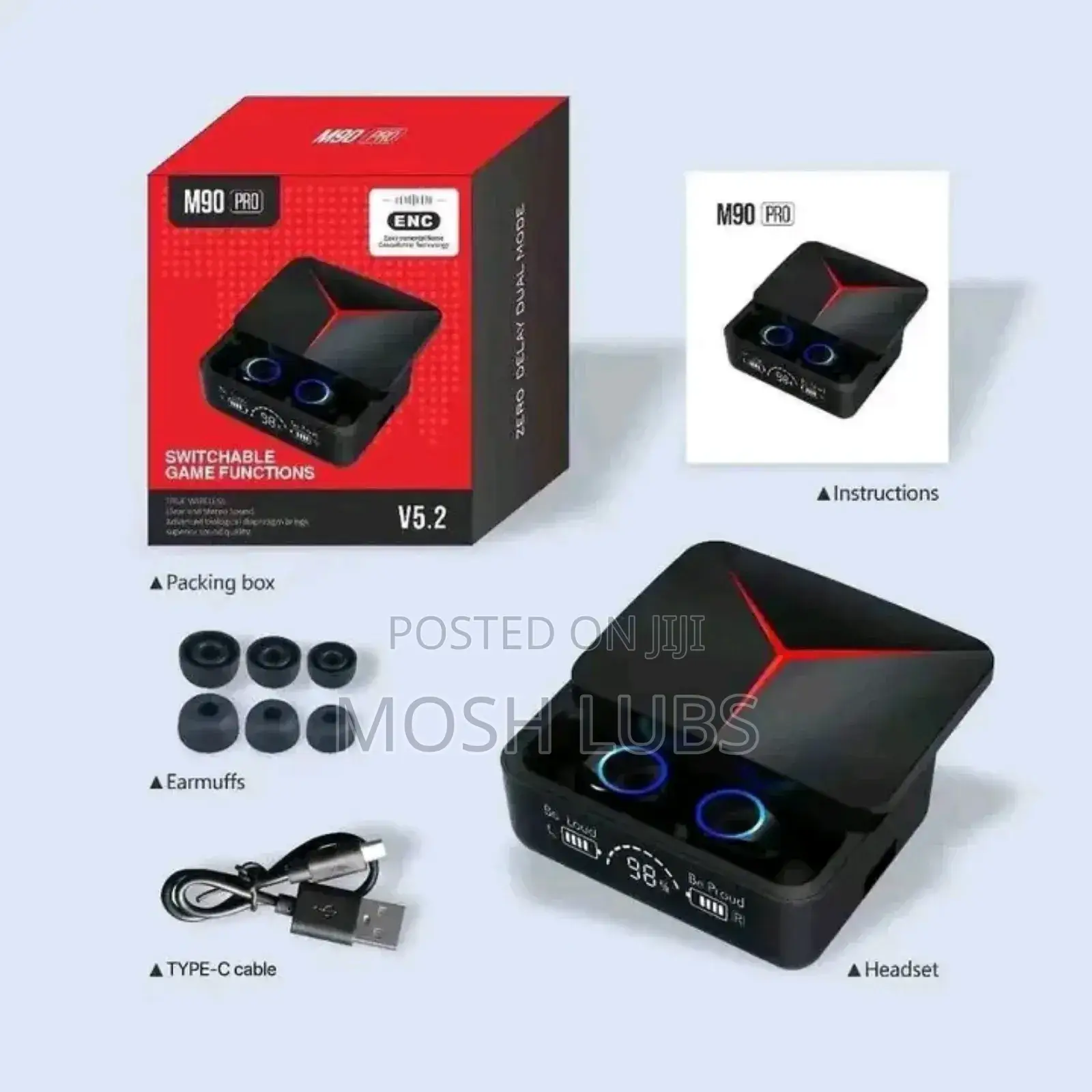 M90 Pro Power Bank Earbuds{Charges Other Phones}