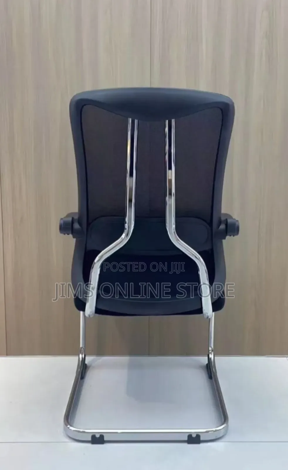Office Vistors Chairs Mesh With Metal Double Bar