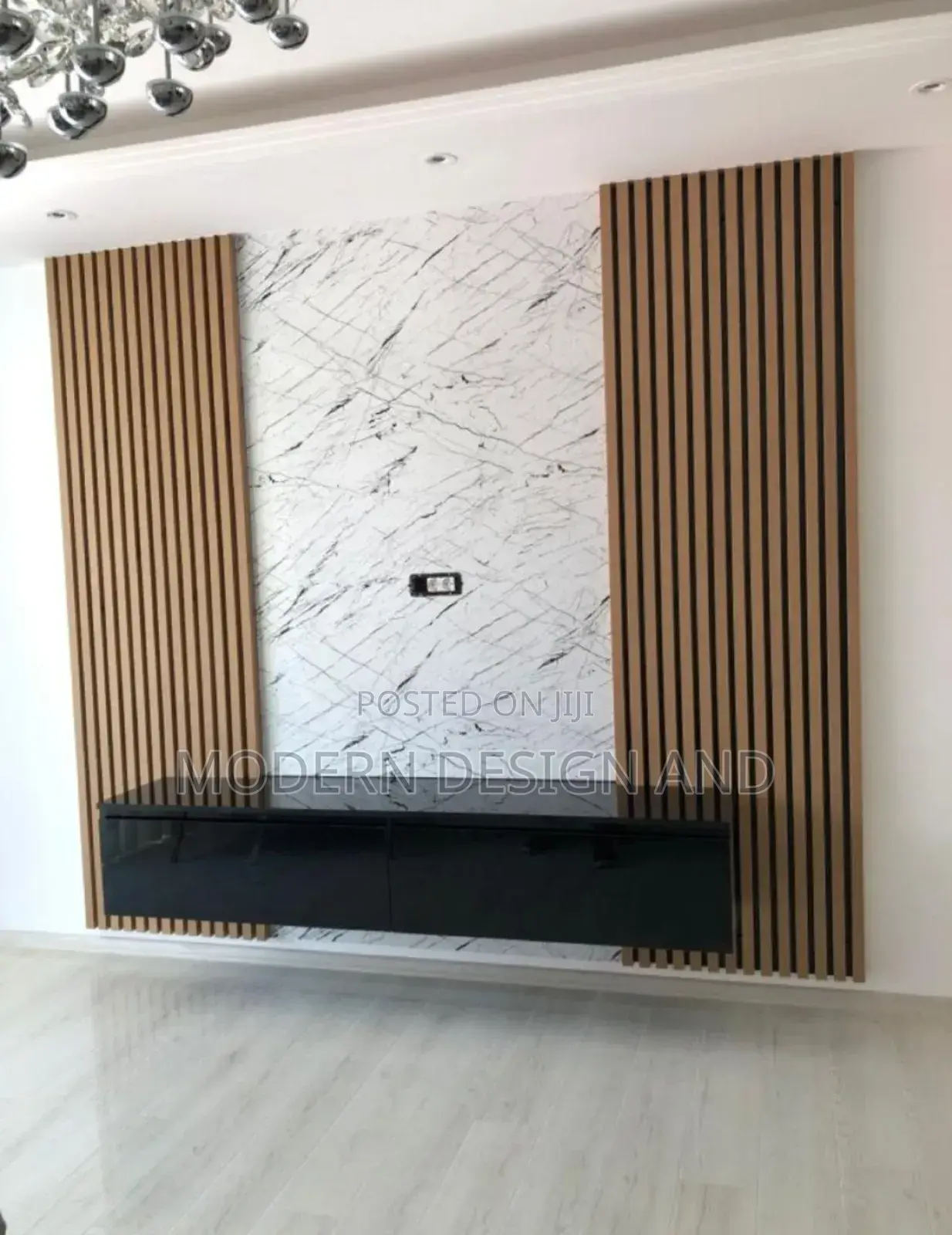 Wall Panelled Tv Unit Completed