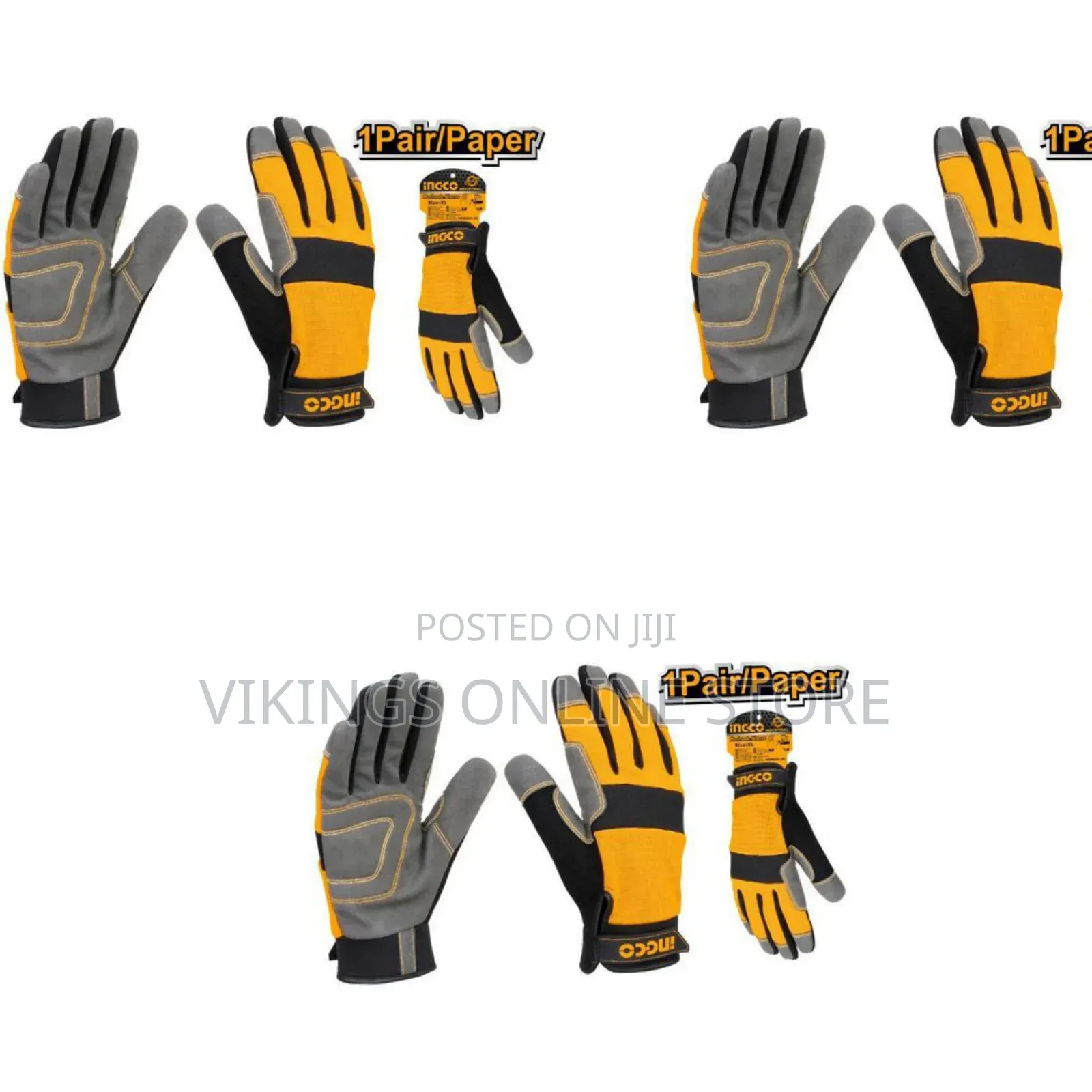Ingco Hgmg01-xl - Mechanic Gloves - Orange