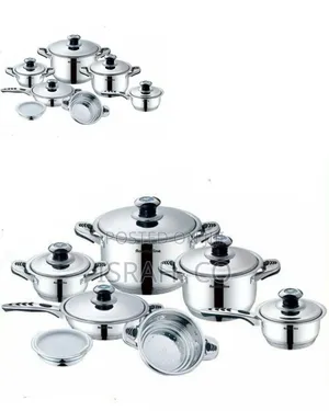 Royality Line 16 Piece Stainless Steel Saucepans Cookware Pots