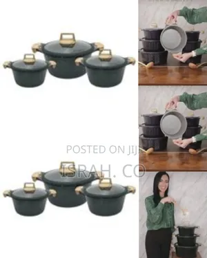 Life Smile 7 Pieces of Non Stick Kitchen Ceramic Diamond Granite