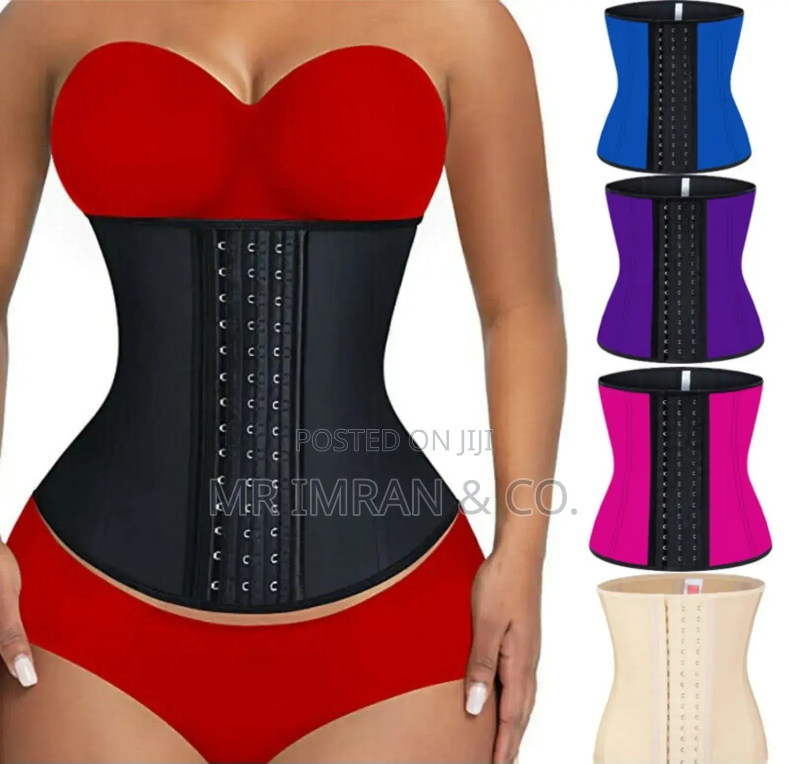 Black Latex Waist Trainer Corset