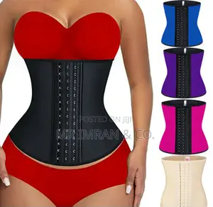 Black Latex Waist Trainer Corset