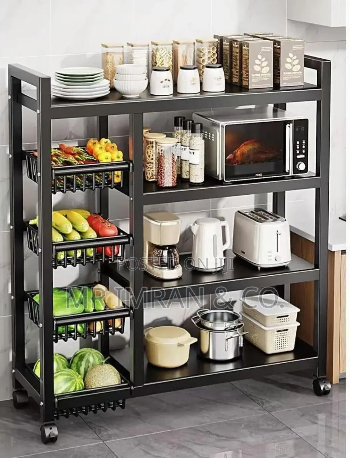 Multifunctional Kitchen Storage Rack Cart