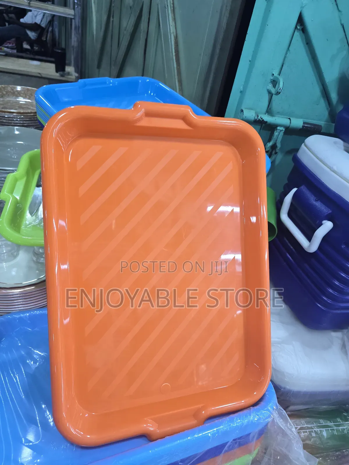 6pcs Orange Plastic Trays Plastic Trays