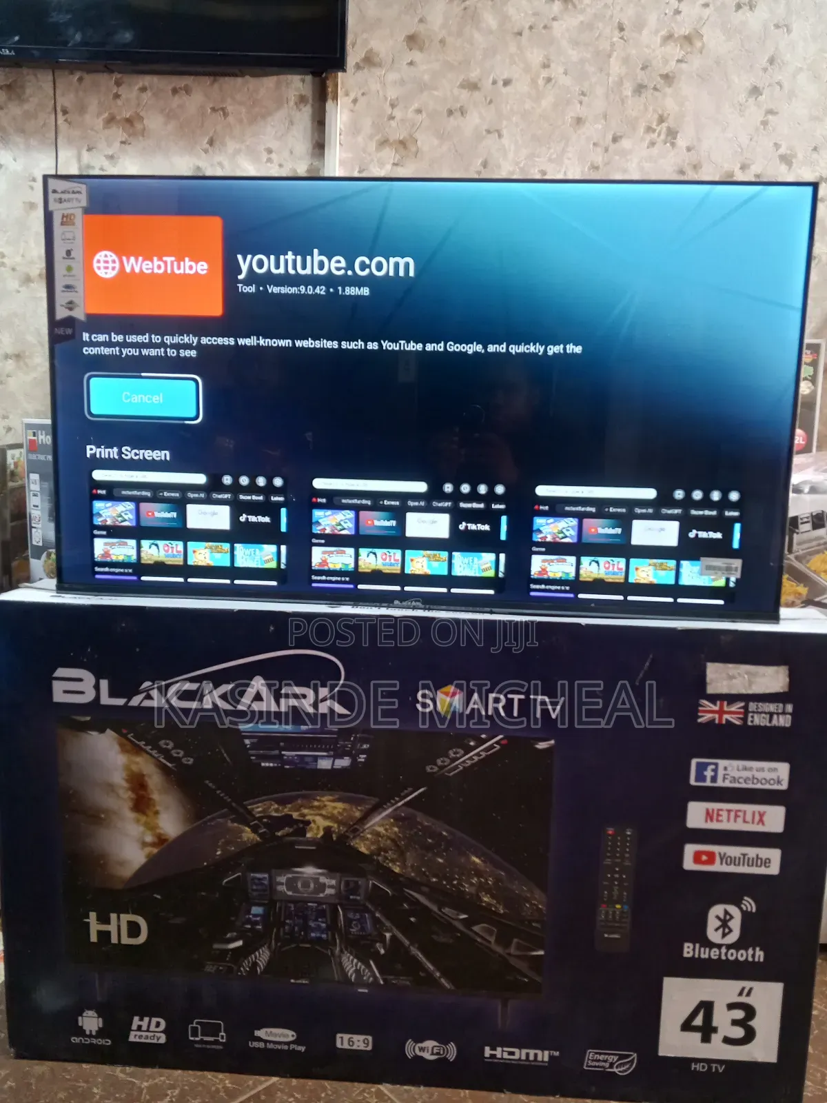 Black Ark 43inches Smart Tv