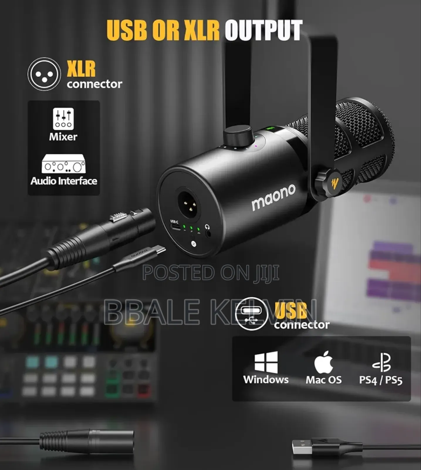 Maono Pd400x Usb/XLR Podcast Dynamic Microphone Professional Cardioid