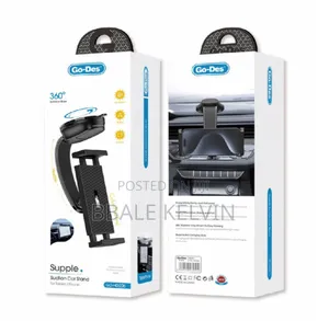 Go Des Supple Suction Car Phone Holder for Tablet and Mobile Phone