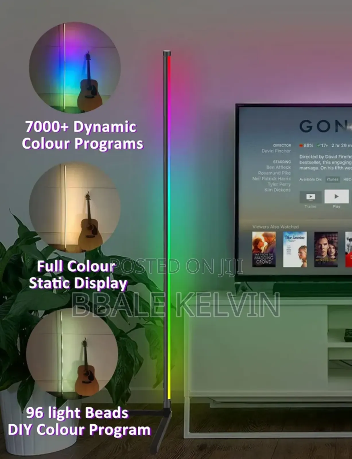 Smart Led Corner Floor Lamp RGB Light With RGB Remote With Music Sync
