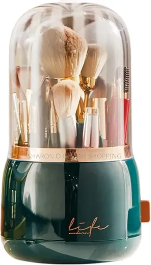 360-Degree Rotating Makeup Brush Holder