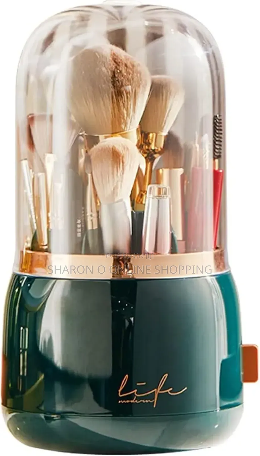 360-Degree Rotating Makeup Brush Holder