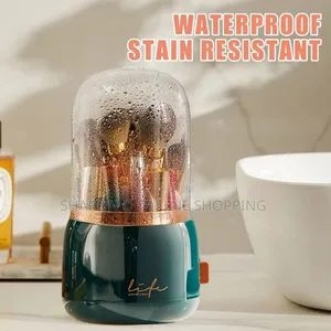 360-Degree Rotating Makeup Brush Holder