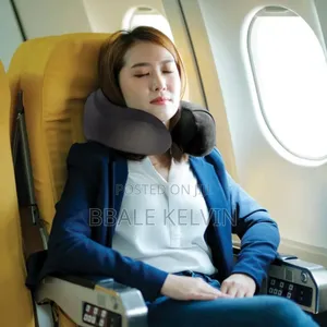 Green Lion Memory Foam Neck Pillow With Polyester Material