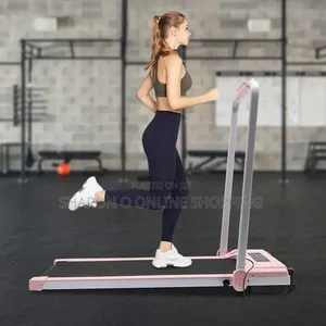 Pink Foldable Electric Walking Pad Treadmill