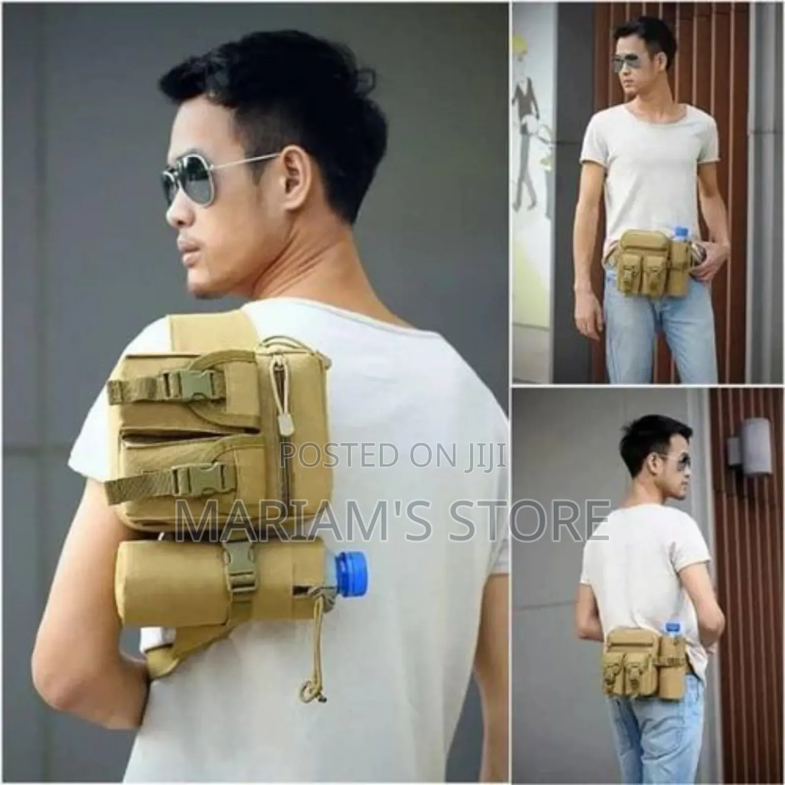 Outdoor Sling Bag With a Water Bottle Holder