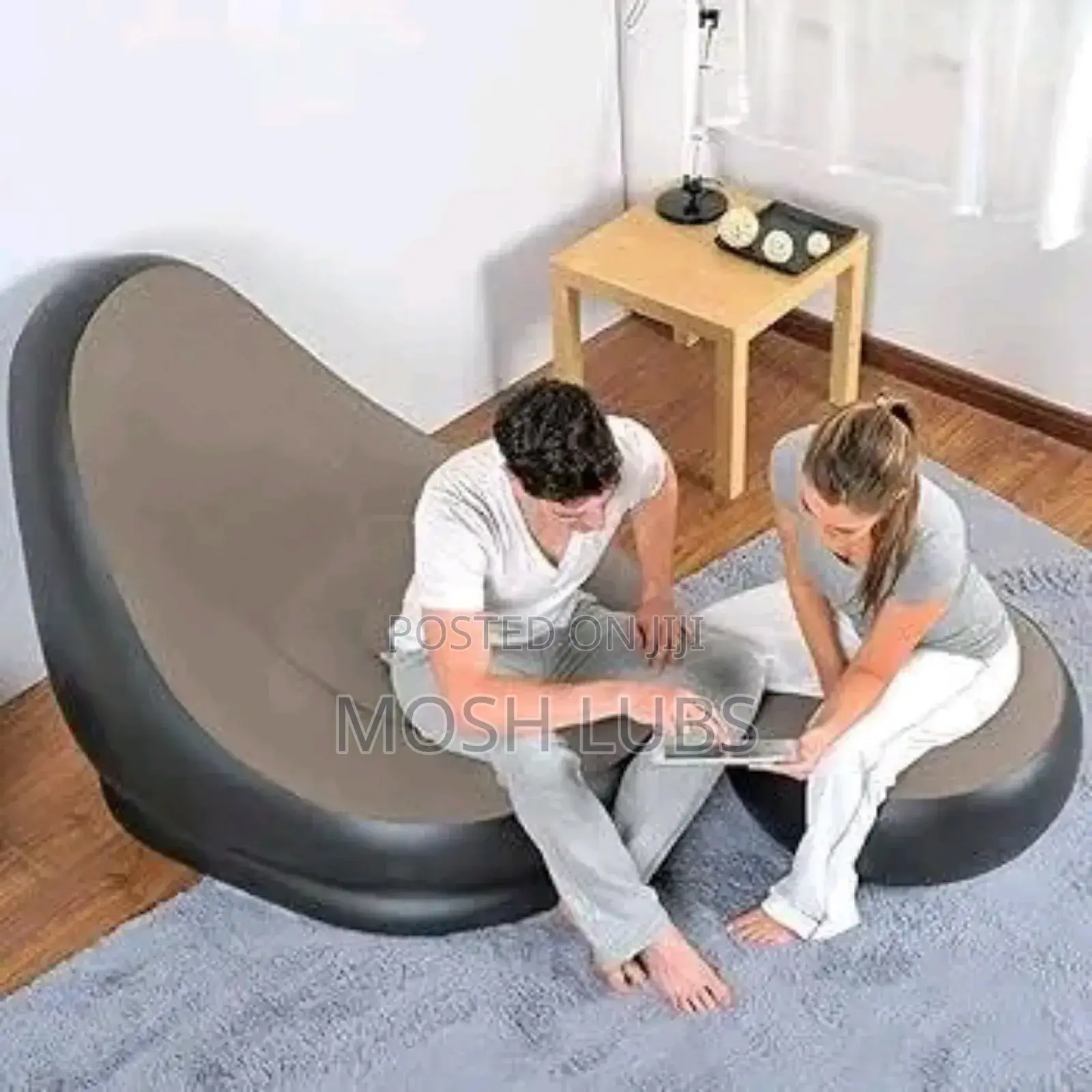 Inflatable Air Sofa Lounge With a Footstool