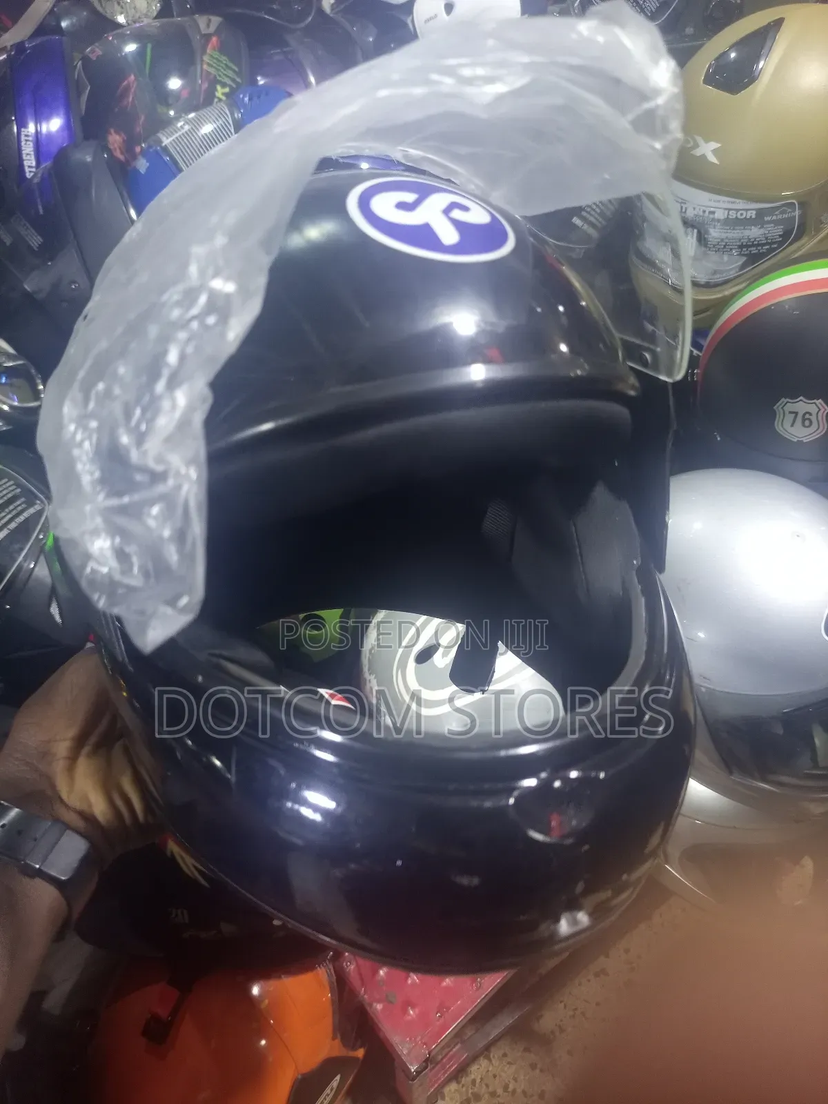 Cp Black Full-face Motorcycle Helmet