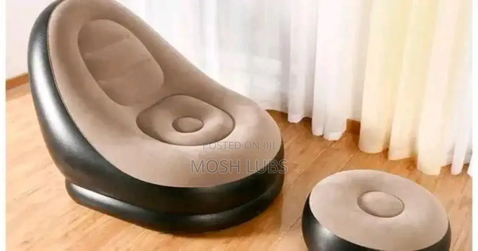 Inflatable Air Sofa Lounge With a Footstool