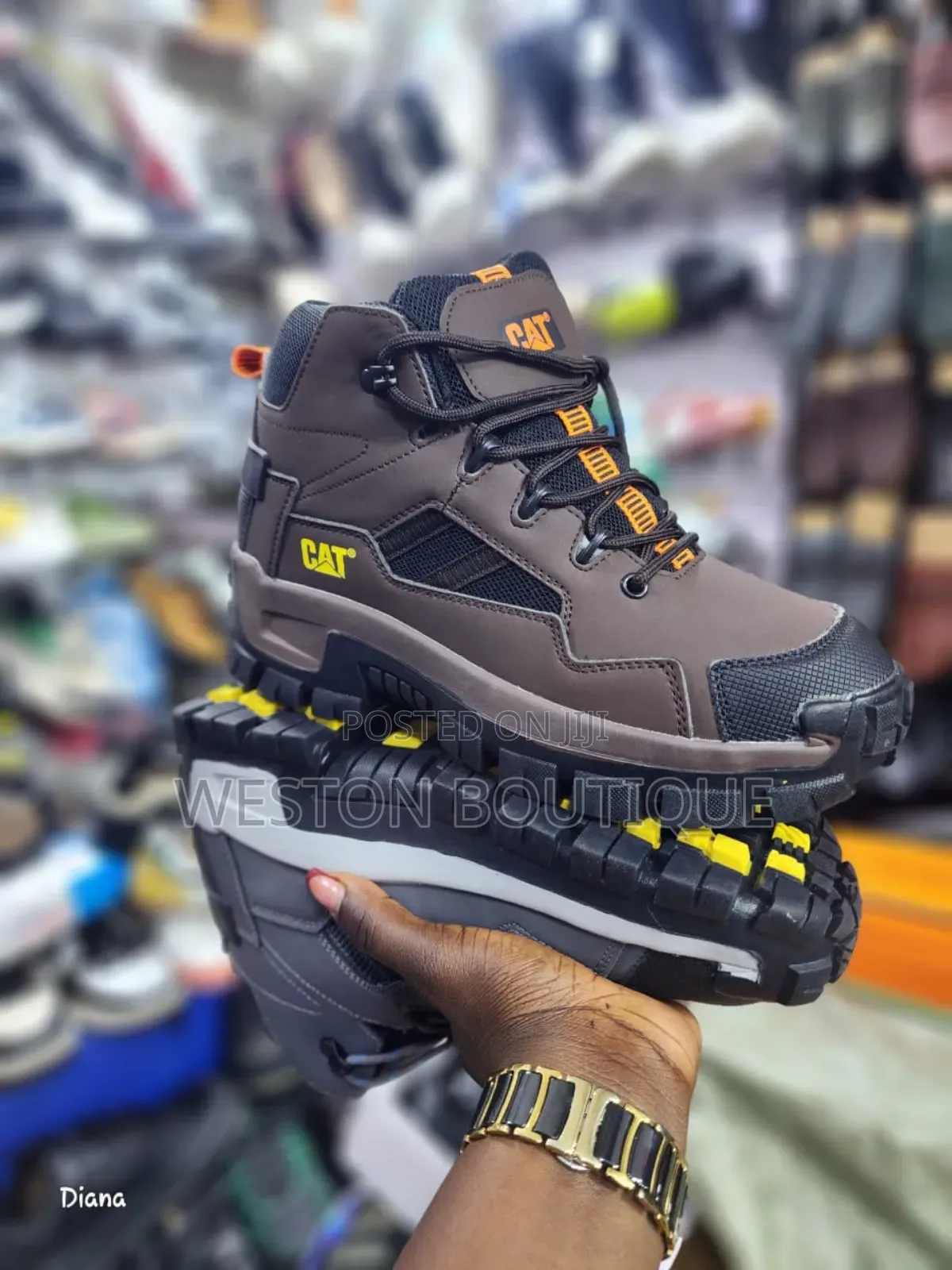 Brown Original Caterpillar Safety Boots