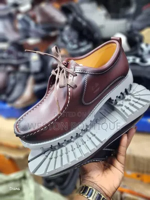 Brown Original Men's Grey Sole Lace Up Mocassins