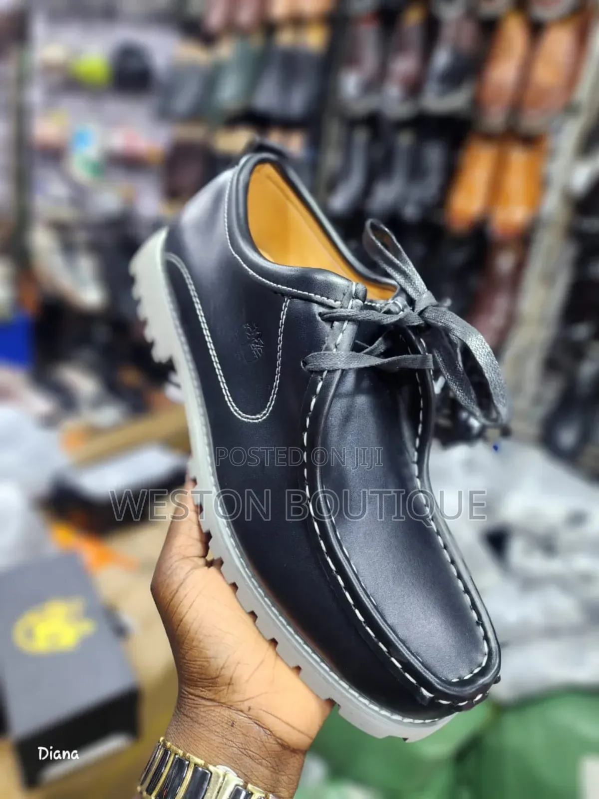 Black Original Leather Men's Lace Up Casual Shoes