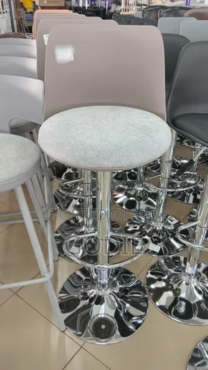 Adjustable-Height Bar Stools With Cushioned Seat