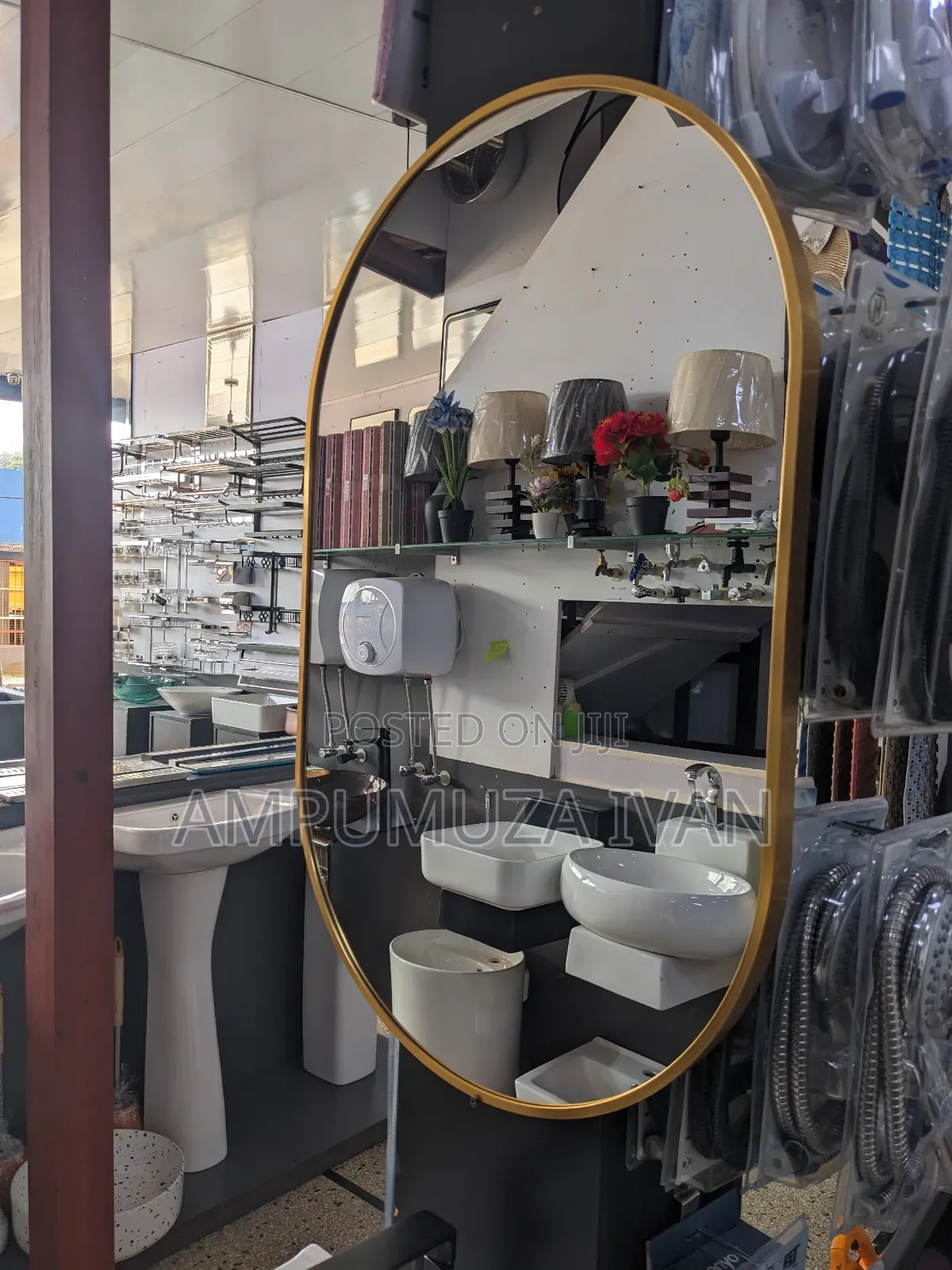 Salon Gold Mirror Without Light 1112