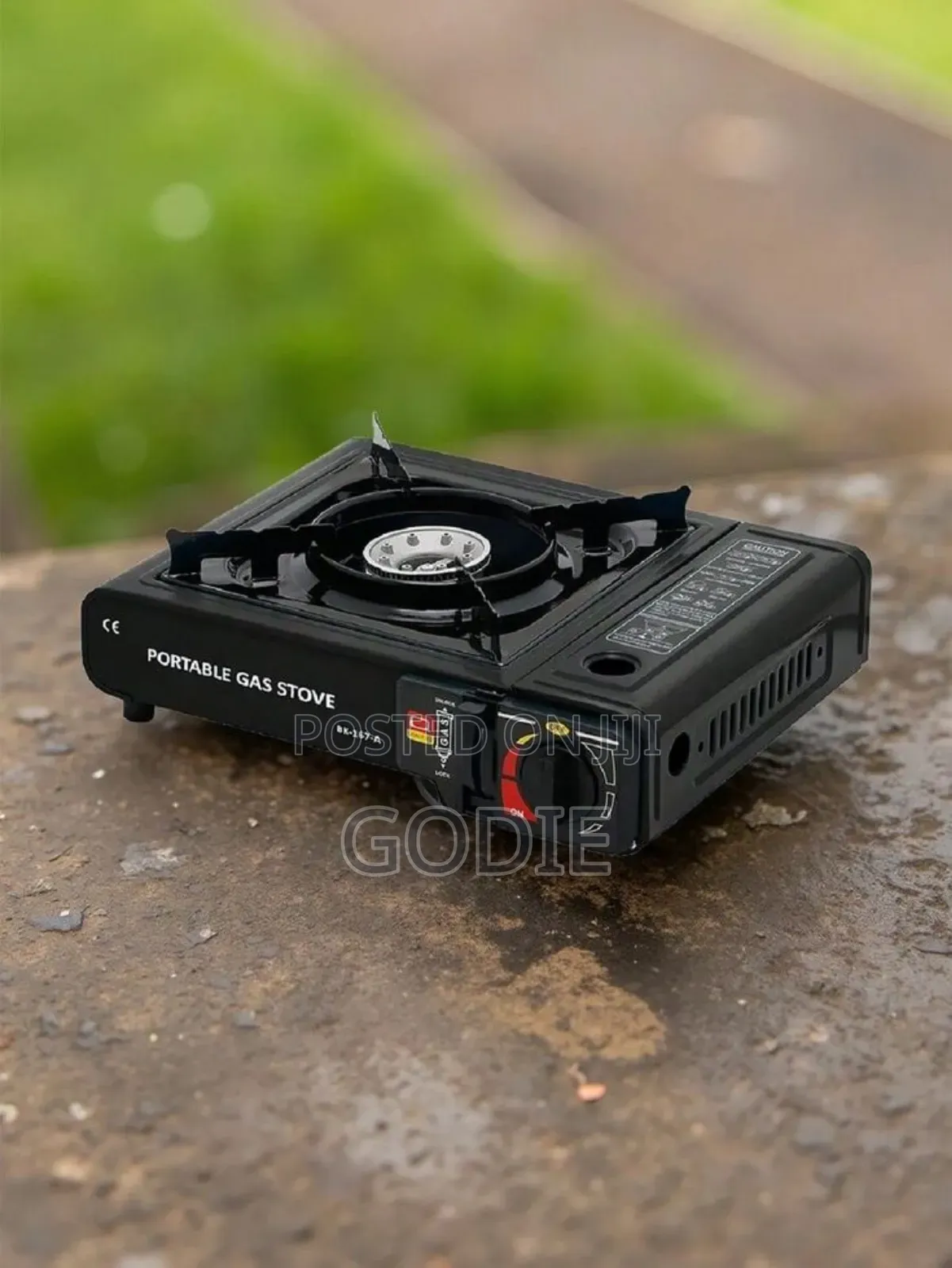 Portable Butane Gas Stove Often Used For Camping Or Emergency Cooking.
