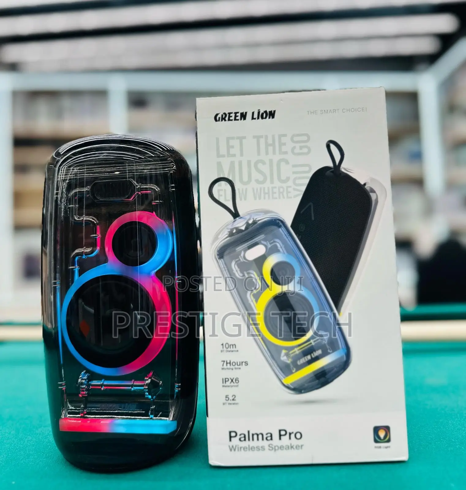 Green Lion Palma Pro Bluetooth Speaker, Fm Radio, Sd Card, Flash, Rgb