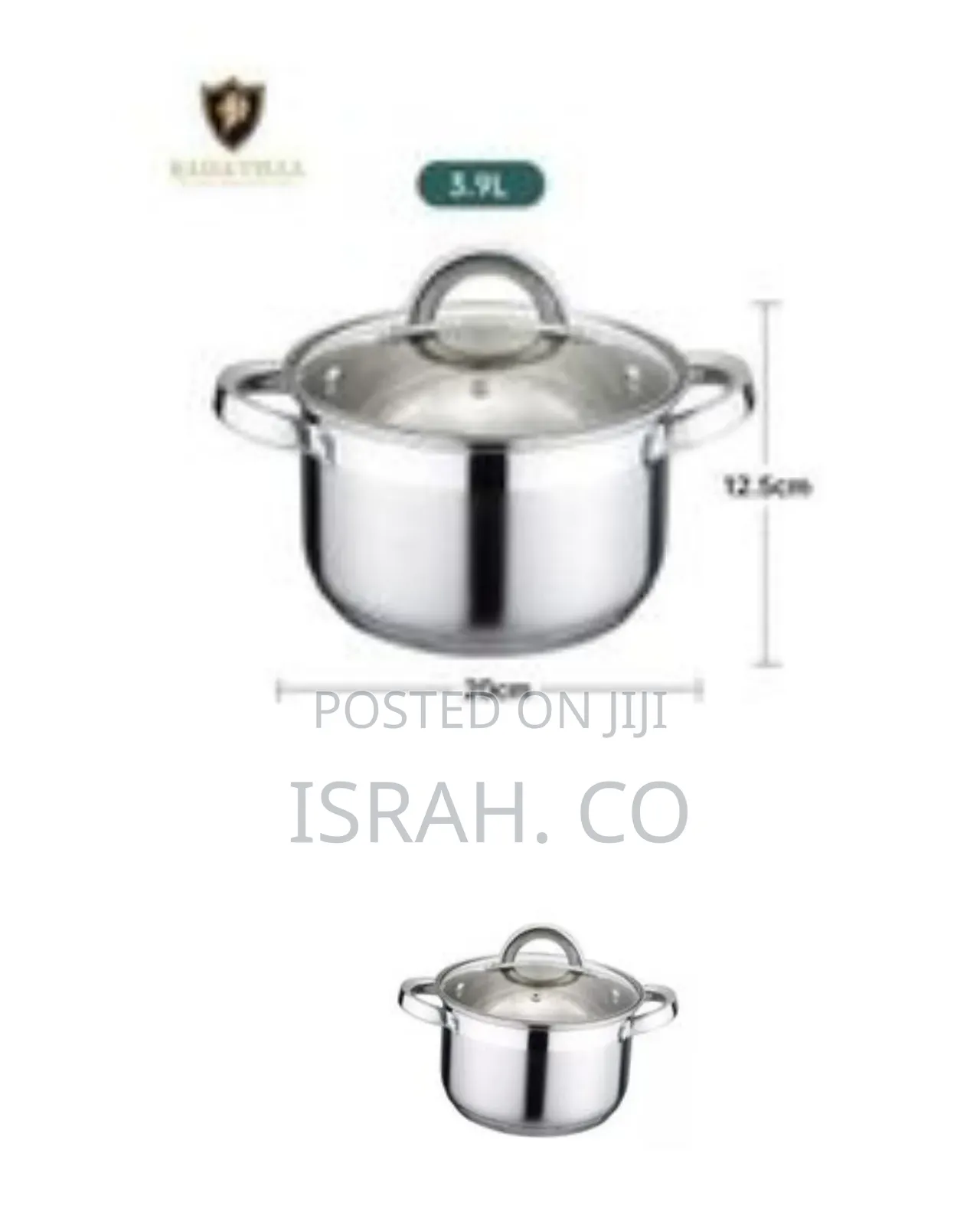 Kaisa Villa 3.9litres Stainless Steel Saucepans Cookware Pot