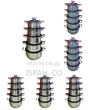 10 Piece Stainless Steel Serving Dishes and Saucepans Cookware Pots-