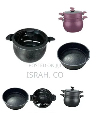 8 L Aluminum Moroccan Style Steamer Non-Stick Aluminum 2 Tiers