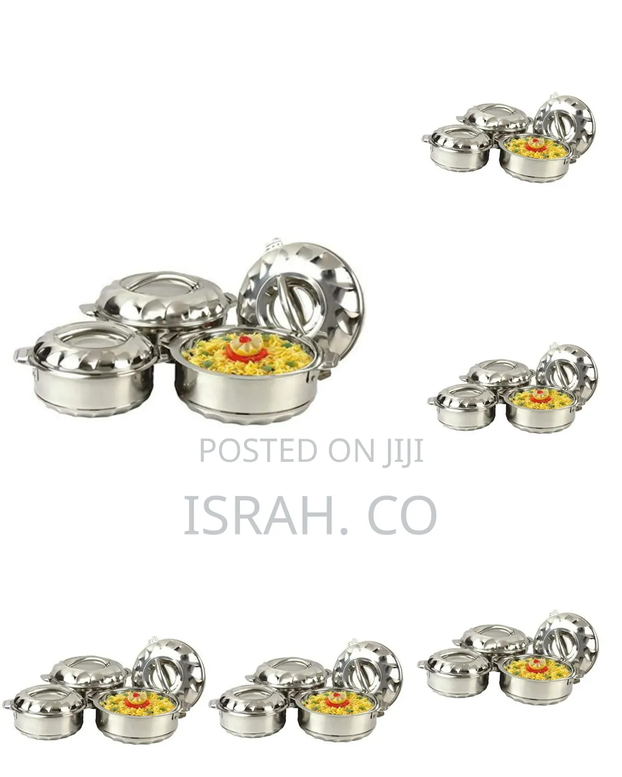 3pc Stainless Steel Insulated Hot Pot Dishes Lunch Food Carrier