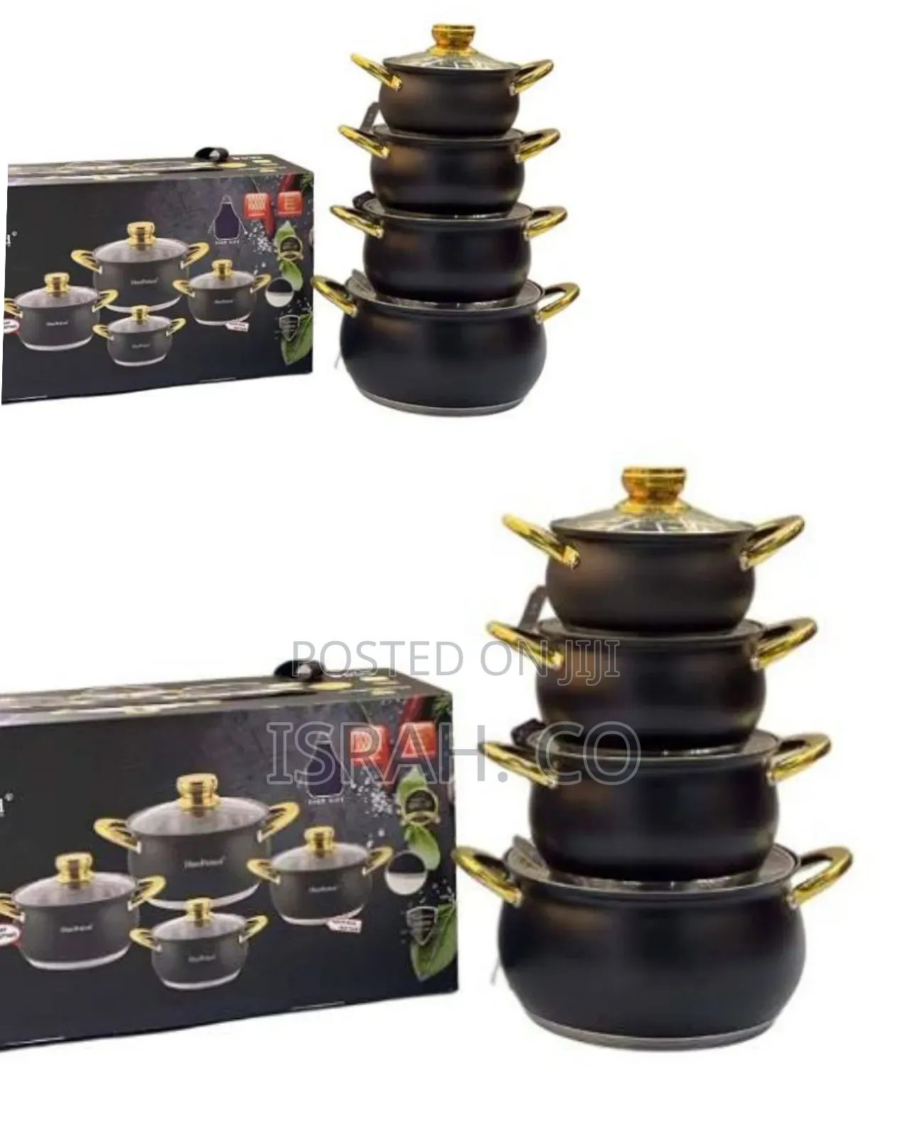 4 Piece Non-Stick Serving Dishes Saucepans Cookware Pots