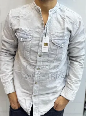 Cream Jean Shirts for Men