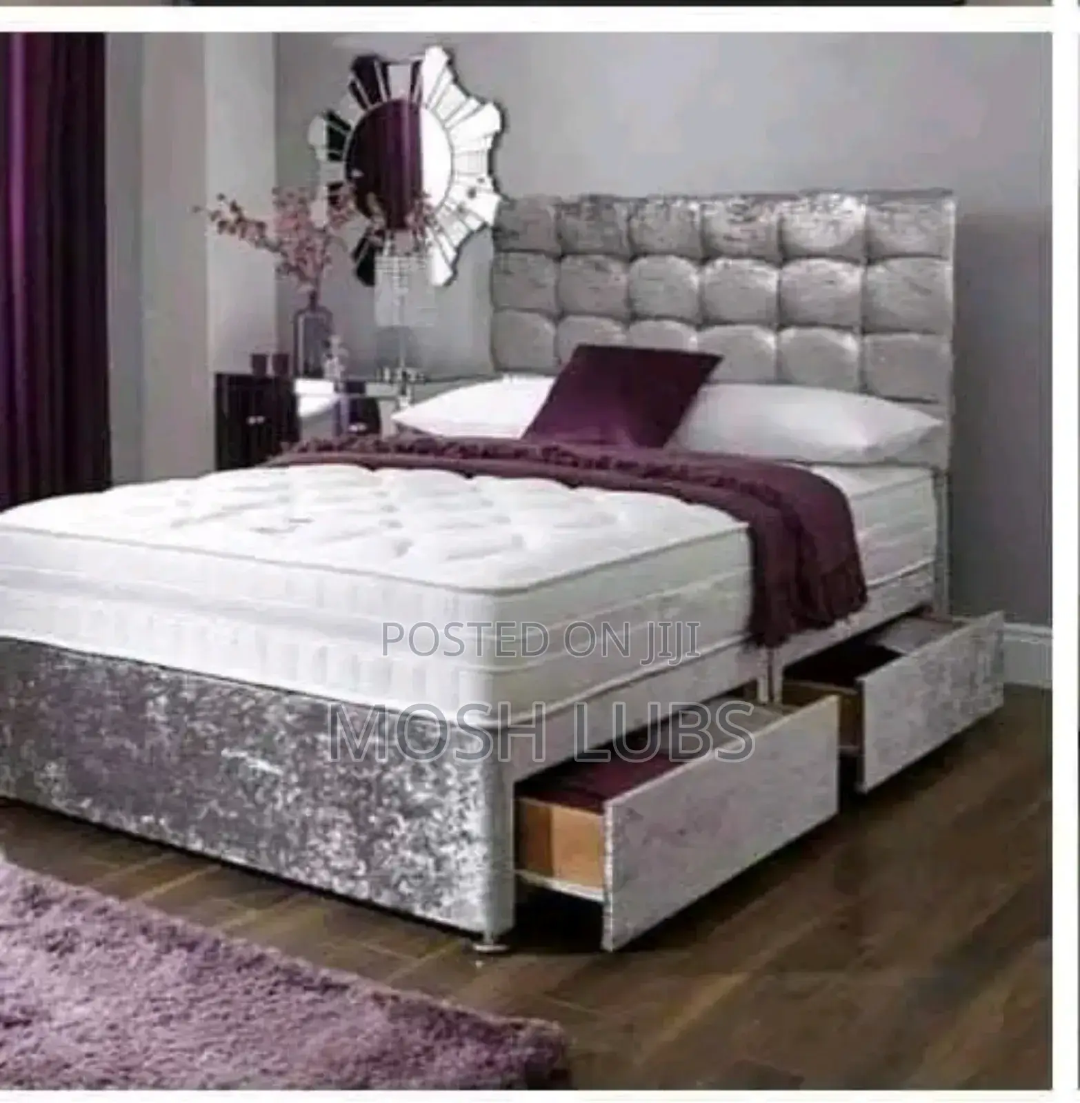 6by6 Velvet Canopy Beds