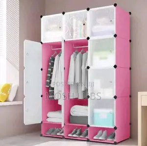 Pink Closet With 16 Cubes