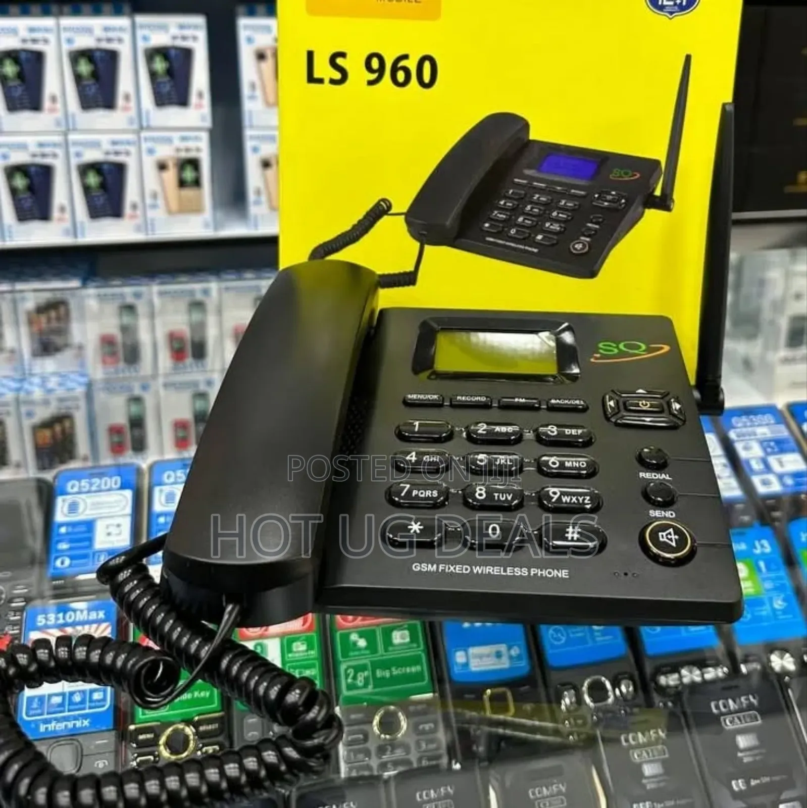Sq Ls-960 Dual Sim Gsm Wireless Landline Desktop Phone - Black