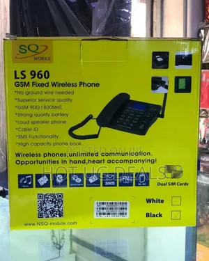 Sq Ls-960 Dual Sim Gsm Wireless Landline Desktop Phone - Black