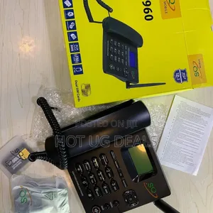 Sq Mobile Ls-960 Dual Sim Gsm Wireless Landline Desktop Phone - Black