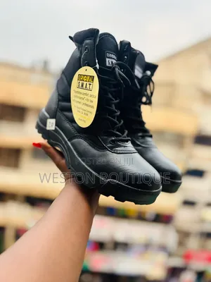 Black Unisex Swat Boots Size 40 to 45