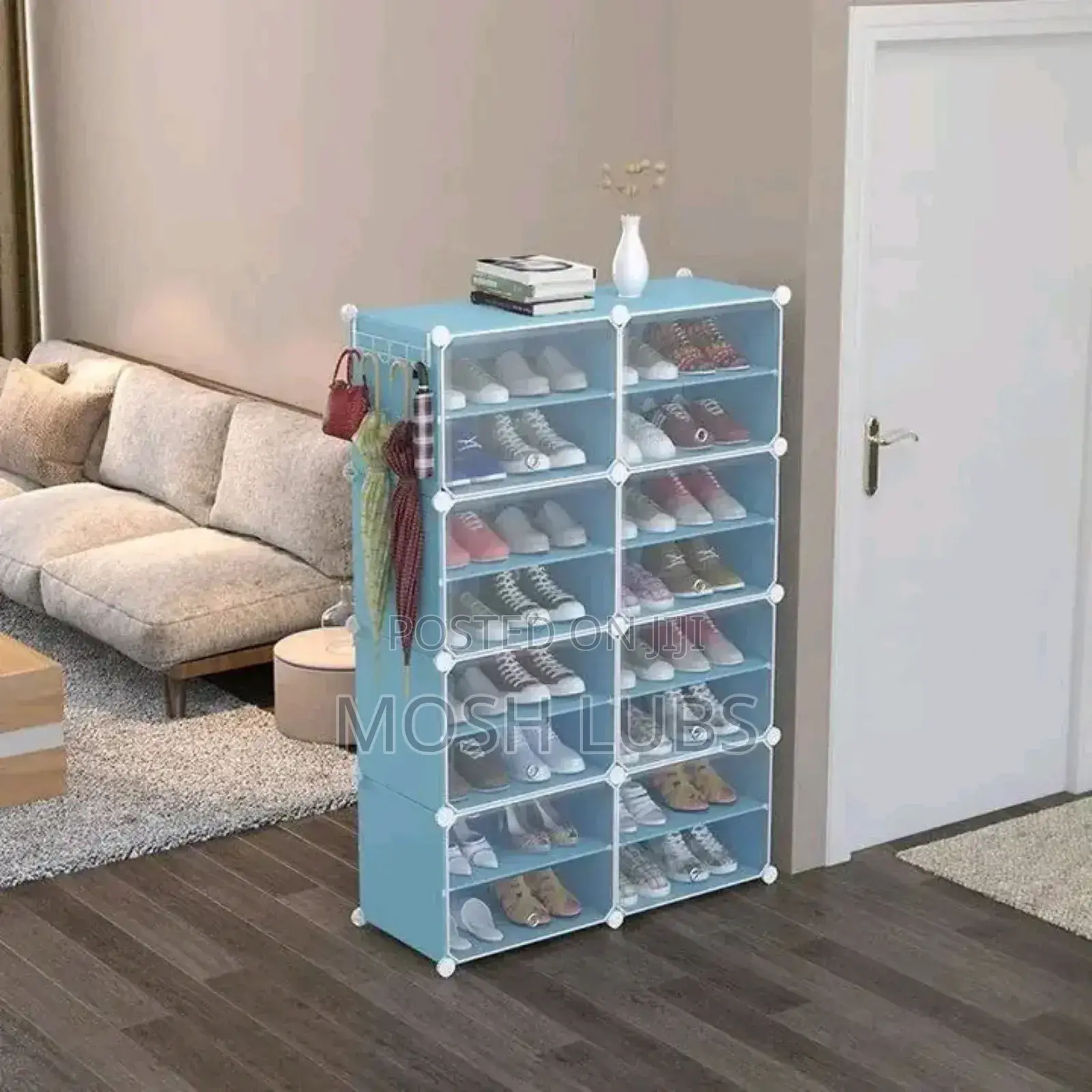 2 Colum Plastic Shoes Rack