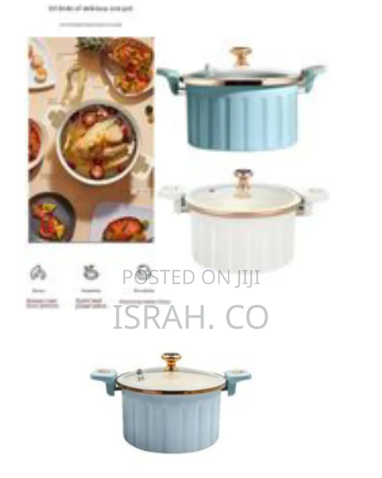 Rome Multifunctional Enamel Cast Iron Micro Pressure Cooker