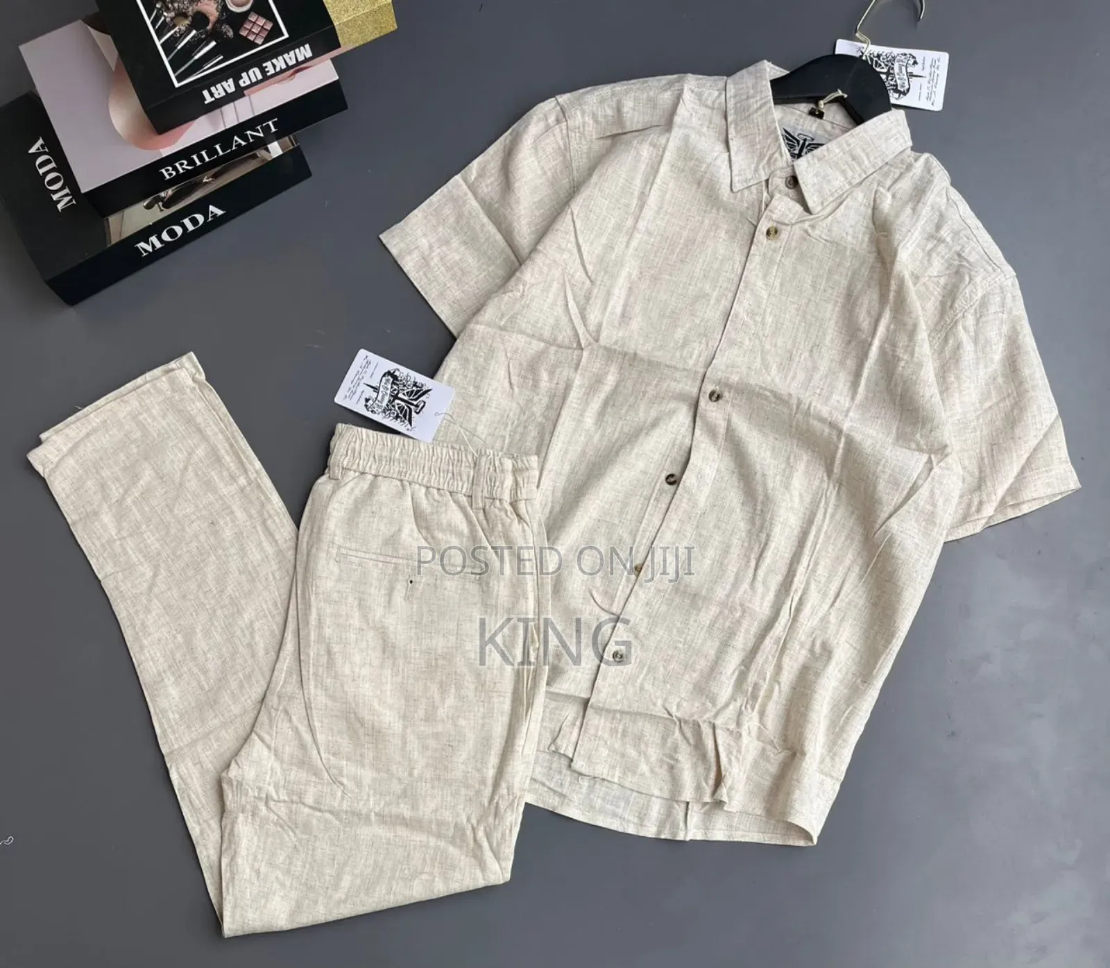 Men's Linen Casual Shirts and Matching Trouser. Linen Two-Piece