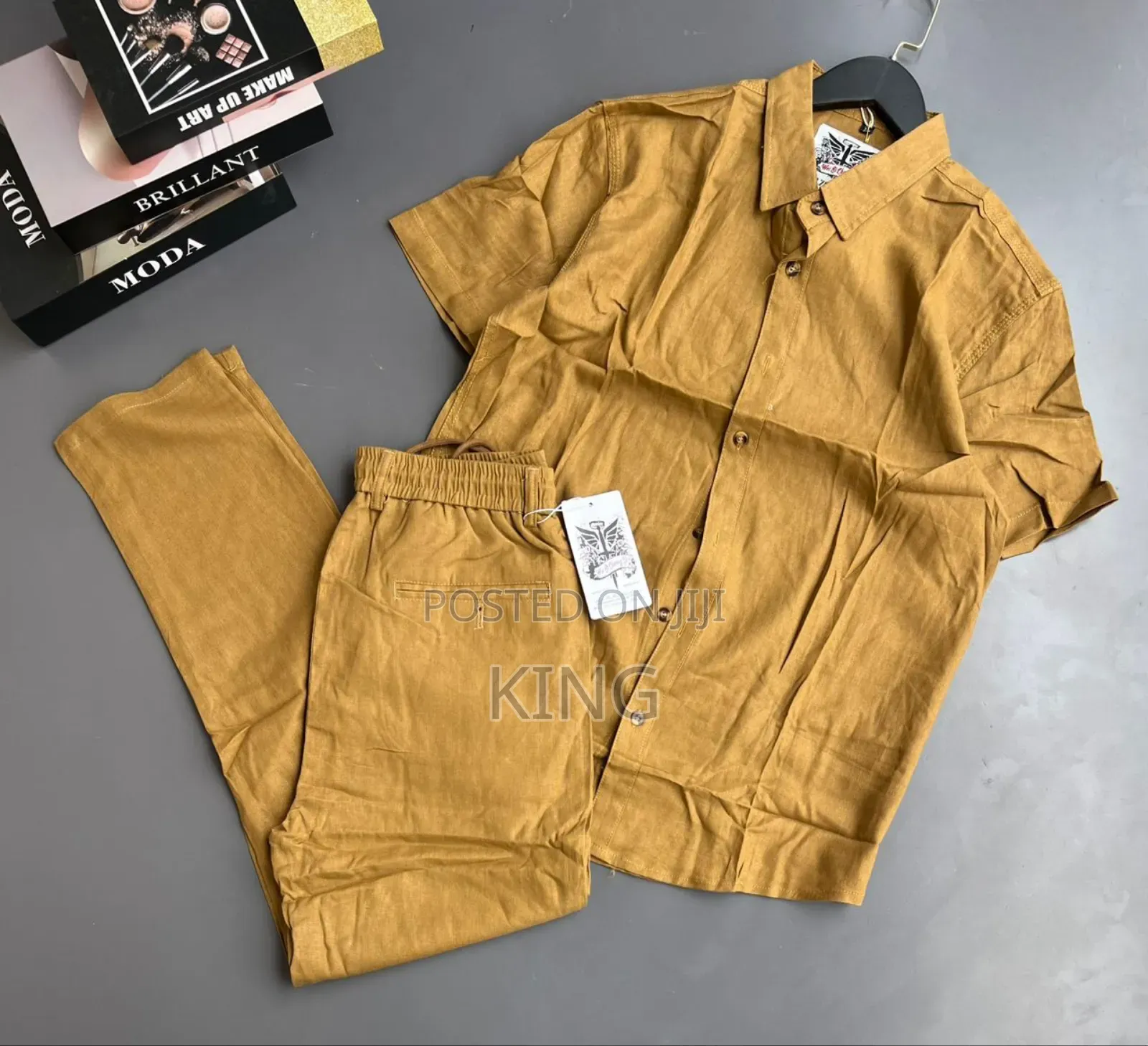 Men's Linen Casual Shirts and Matching Trouser. Linen Two-Piece