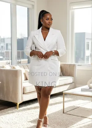 Boohoo Plus Pearl Embellished Blazer Dress
